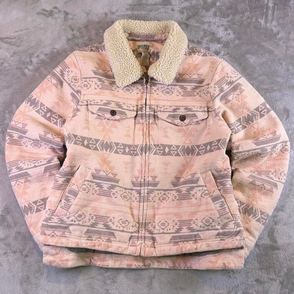 Duluth Trading Co. Sherpa Festijac Jacket Women’s Small Pink Aztec Southwestern